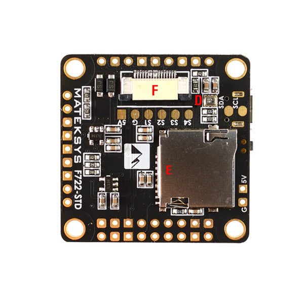 Matek Systems F722-STD STM32F722 F7 Flight Controller Built-in OSD BMP