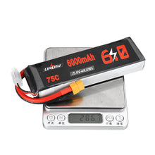 URUAV 7.4V 6000mAh 75C 2S Lipo Battery XT60 Plug for RC Car