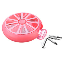 7 Slots Round Storage Tool Box Screw Nut Orange Pink Color Box