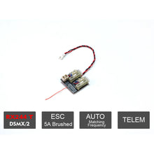 URUAV  MXL-RX62H-A V3 Mini 4CH RC Receiver with Telemetry Built-in 5A Brushesed ESC Linear Servo Support DSMX/2 FRSKY D-16 For RC Airplane Helicopter