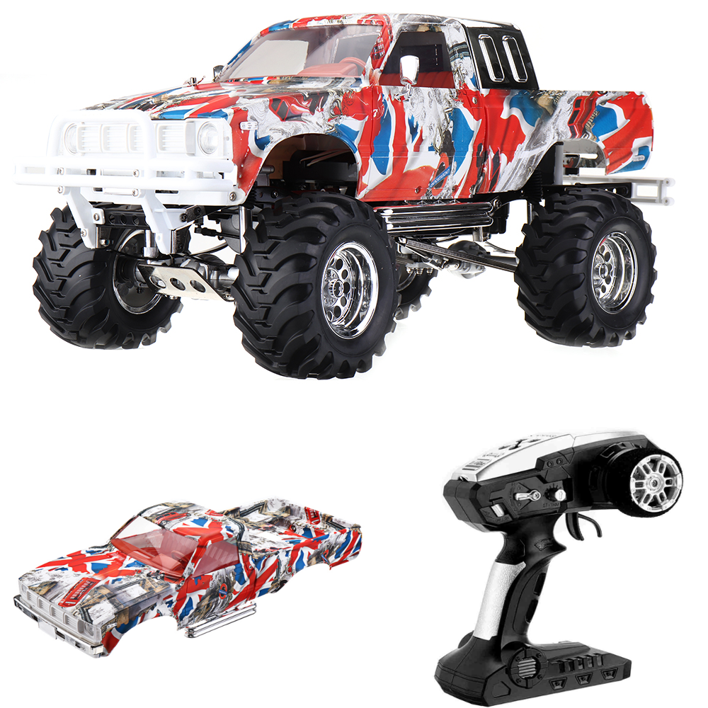 HG P407 with 2 Shells 1/10 2.4G 4WD RC Car for TOYATO Metal 4X4 Pickup Truck RTR Vehicle Model