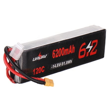 URUAV 14.8V 6200mAh 120C 4S Lipo Battery XT60 Plug for RC Drone