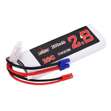 URUAV 7.4V 2800mAh 20C 2S Lipo Battery EC2 JST Plug for Hubsan H501S H501A H501M H501C