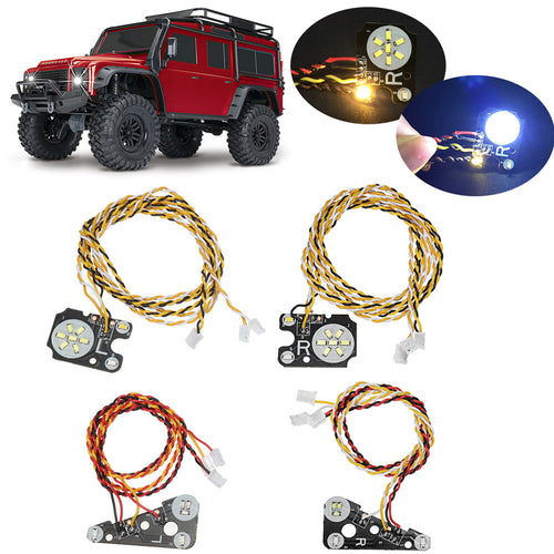 4PCS LED Front Rear Roof Light IC Lamp Group Lines for TRAXXAS Trx4 Rc Car Parts