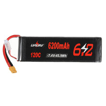URUAV 7.4V 6200mAh 120C 2S Lipo Battery XT60 Plug for RC Racing Drone RC Car Airplane