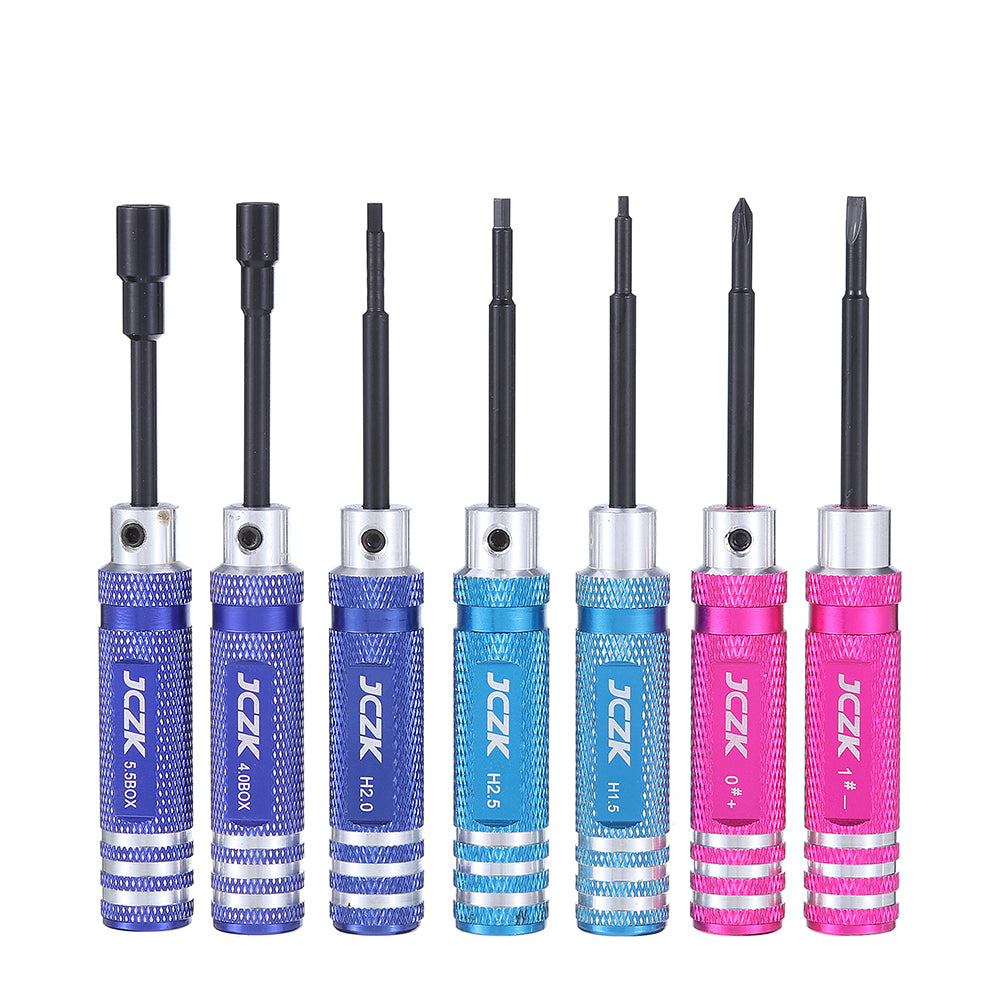 JCZK Screwdriver Tool Set Hex Flathead Phillips Screw Nut Driver Repairing Tool For RC Models