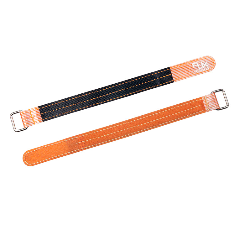 2Pcs RJXHOBBY High Strength Non Slip Silicone 3M Fiber Metal Claps Battery Strap for Lipo Battery