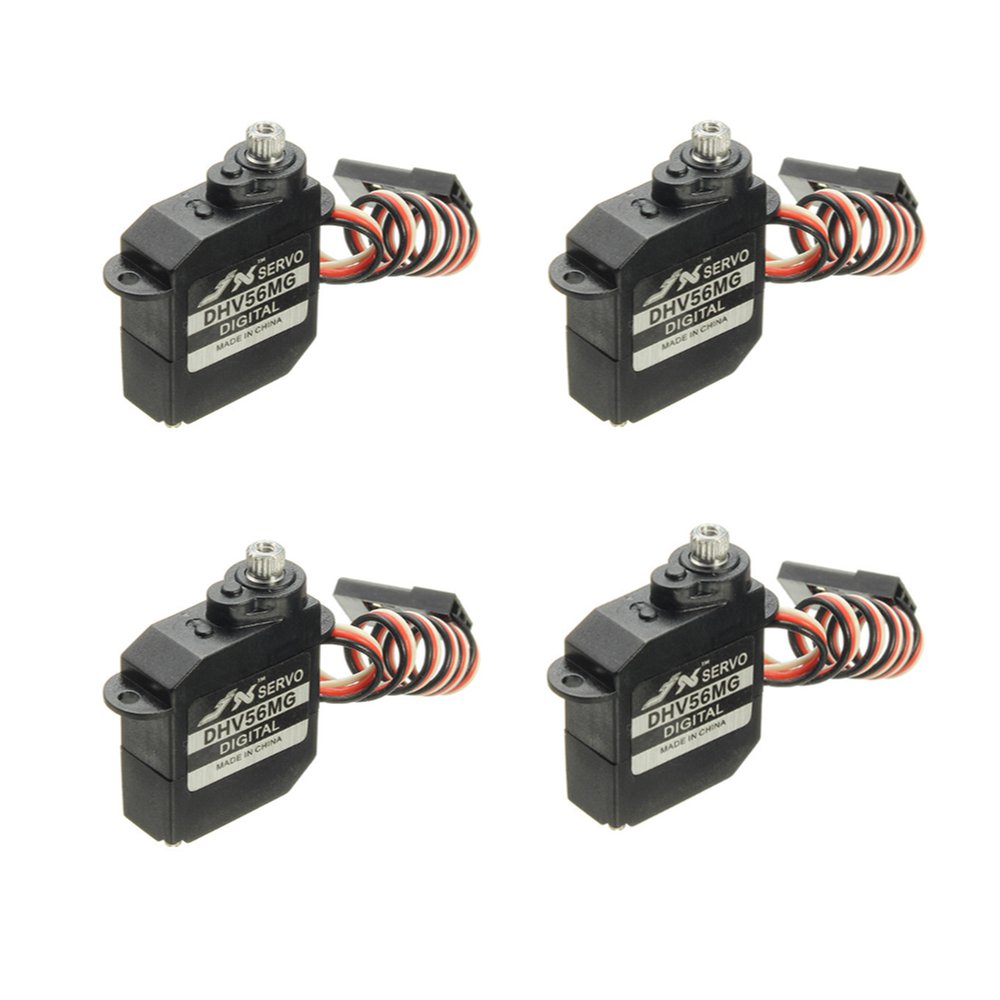 4PCS JX Servo DHV56MG 5.6g DS Digital Coreless MG Metal Gear HV Servo 1.2kg 0.10sec For RC Airplane