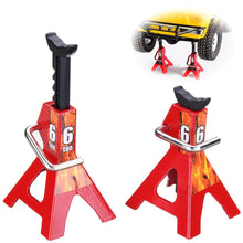 6 TON 2Pcs Alloy 1/10 Scale Jack Stands for Axial SCX10 TAMIYA CC01 RC Trucks Set Car Parts
