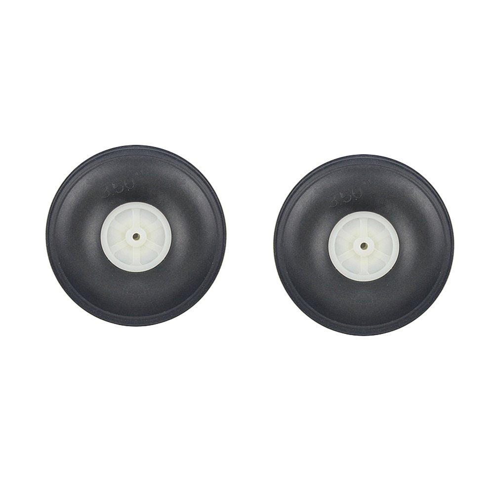 2 Pieces 89mm Diameter PU Simulation Wheel Wheels For RC Airplane 