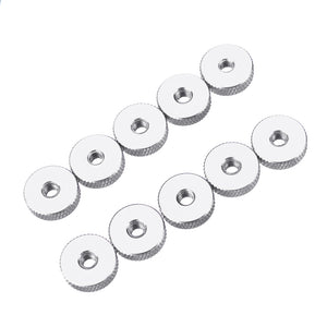 10Pcs M4 Manual Knurled Thumb Aluminum Alloy Screw Nut Spacer Flat Washer