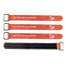 4 PCS RJX Magic Tie Down Anti Skid Battery Strap with Metal Clasp for RC Drone Battery