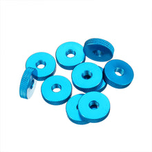 10Pcs M6 Manual Knurled Thumb Aluminum Alloy Screw Nut Spacer Flat Washer