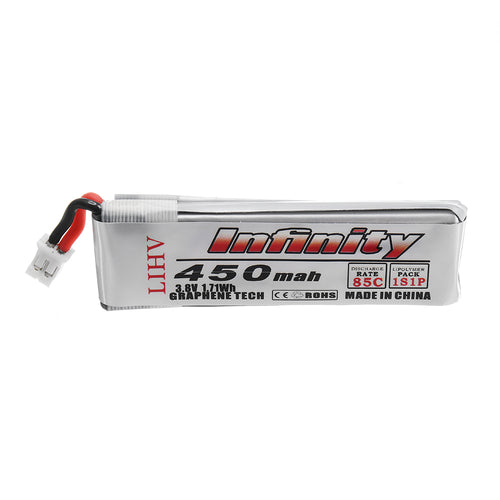 AHTECH Infinty 3.8V 450mAh 85C 1S LiPo Battery PH2.0 Plug for FPV RC Drone