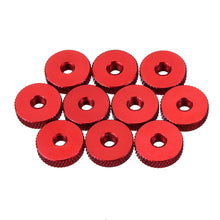 10Pcs M4 Manual Knurled Thumb Aluminum Alloy Screw Nut Spacer Flat Washer