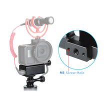 CNC Aluminum Camera Protective Case 1/4 Screw Holefor GoPro 5/6/7 External Audio Microphone Adapter