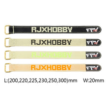 2Pcs RJXHOBBY 200-400mm Non-Slip Battery StrapBattery Tie Down Metal Buckle for Lipo Battery