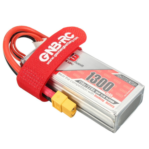 Gaoneng GNB 11.1V 1300mAh 3S 110/220C Lipo Battery XT60 Plug