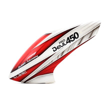 ALZRC Devil 450 Pro V2  RC Helicopter Parts Fiber Glass Canopy Red White
