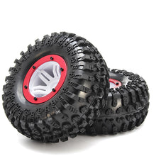 AUSTAR 4PCS Wheel Tires Rims Inflate Beadlock Pneumatic Tyre 3021RD For 1/10 RC Car