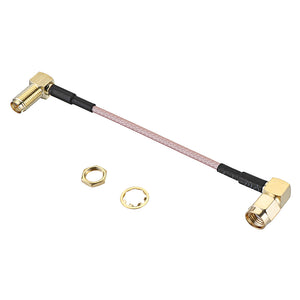 10CM RG316 RP-SMA Male to SMA Female/RP-SMA Female Right Angle RF Adapter Cable Extension Cord for RC Model RC Drone 