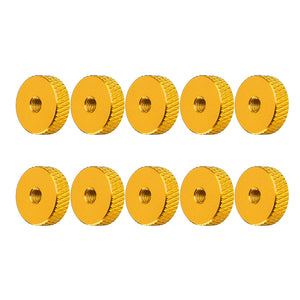 10Pcs M3 Hand Knurled Thumb Aluminum Alloy Screw Nut Spacer Flat Washer