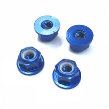4PCS HSP 94101 94102 94105 1/10 Rc Car Upgrade Parts 102049 02055 Aluminum Alloy M4 Nylon Locknut 
