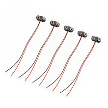 5Pcs 175mm 9V T Type I Type Battery Buckle Connector Snap Clip Lead Cable
