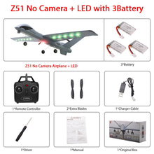 RC Airplane Plane Z51 with 2MP HD Camera or No Camera 20 Minutes Fligt Time Gliders With LED Hand Throwing Wingspan Foam Plane