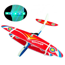 Electric Plane LED EPP Foam Airplane Hand Launch Throwing Glider Aircraft Model Outdoor Kids Educational Toy Children Adult Gift