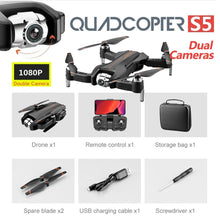 S5 4K Dual Camera Quadcopter Drone With Camera Foldable Quadcopter With Optical-Flow Adjustable Angle Camera RC Helicopter Toy