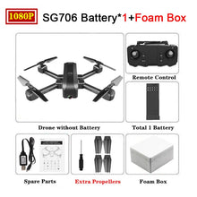 SG706 drone 4K WiFi 1080p dual camera quadcopter optical flow stability height RC helicopter RC toy drone with camera VS XS812