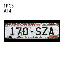 1Pcs RC Custom License Plate Metal Frame Strength Waterproof for 1:10 Tamiya CC01 Axial Scx10 Traxxas Trx-4 Trx4 Crawler Car
