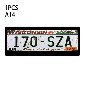 1Pcs RC Custom License Plate Metal Frame Strength Waterproof for 1:10 Tamiya CC01 Axial Scx10 Traxxas Trx-4 Trx4 Crawler Car
