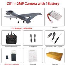 RC Airplane Plane Z51 with 2MP HD Camera or No Camera 20 Minutes Fligt Time Gliders With LED Hand Throwing Wingspan Foam Plane