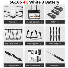 SG106 Drone with Dual Camera 1080P 720P 4K WiFi FPV Real Time Aerial Video Wide Angle Optical Flow RC Quadcopter Helicopter Toys