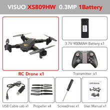 Eachine VISUO XS809HW WIFI FPV With Wide Angle HD Camera Drone High Hold Mode Foldable RTF RC Quadcopter Helicopter Toys Mode2