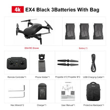 Eachine EX4 5G WIFI 1.2KM FPV GPS With 4K HD Camera 3-Axis Stable Gimbal 25 Mins Flight Time RC Drone Quadcopter RTF VS X12