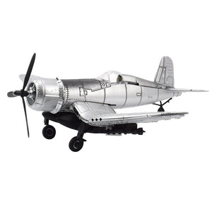 1 PCS Assembly Aircraft Model Kit Toys for Boys Military F4U Corsair Fighter 4D Model DIY Building Blocks Educational Toy Gifts