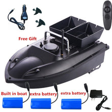 Double hopper 500M Distance Double LED Night Light RC Fishing Bait Boat Fixed speed Cruise Automatic Feed Fishing Bait Boat Toy