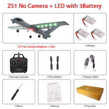 RC Airplane Plane Z51 with 2MP HD Camera or No Camera 20 Minutes Fligt Time Gliders With LED Hand Throwing Wingspan Foam Plane