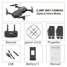 Drone 4K RC Quadcopter With Camera Foldable FPV Wifi Wide Angle High Hold RC Helicopter Selfie Drone Kid's Toys