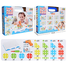 Creative Kids Electric Drill Nut Assembled Match Tool DIY Model Kit Building Educational Blocks Sets Toys For Boys Children Gift