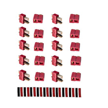 2/5/10 Pairs Red Black Ultra T-Plug Connectors Deans Style Male and Female with heat Shrink Tubing For RC charger LiPo Battery