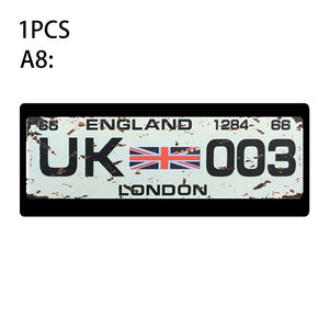 1Pcs RC Custom License Plate Metal Frame Strength Waterproof for 1:10 Tamiya CC01 Axial Scx10 Traxxas Trx-4 Trx4 Crawler Car
