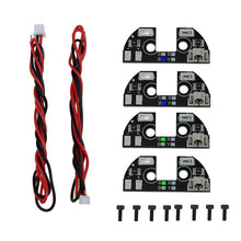 4pcs 5V LED Night Navigation Light High Power Light Rack LED Board with Cable for FPV Quadcopter F330 F450 F550 RC Drone