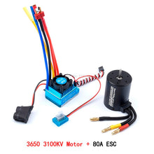 3650 3100KV Brushless Motor & 45A 60A 80A 120A Brushless ESC with Program Car Combo for 1:10 RC Car RC Boat Part