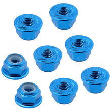 8PCS Aluminum Flange M4 Lock Nuts Nylon Self-Tightening Hex Wheel Adapter RC Car Parts Hardware