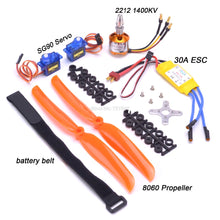 A2212 2212 1400KV Brushless Motor 30A ESC Motor SG90 9G Micro Servo 8060 Propeller for RC Fixed Wing Plane Helicopter