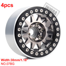INJORA 4PCS Metal 1.9 Beadlock Wheel Rim 12-Spoke Wheel Hub for 1:10 RC Crawler Axial SCX10 II 90046 Traxxas TRX-4 Tamiya MST